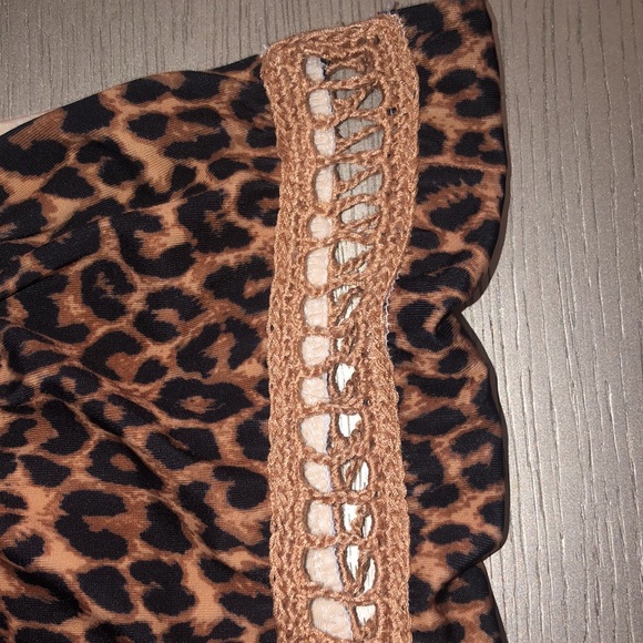 ACACIA swimwear Leopard Print- crochet Strapless Swimsuit  size M - Picture 6 of 15
